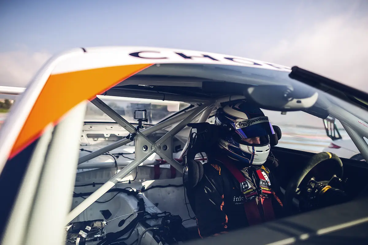 Jamie Vandenbalck in de Porsche 911 GT3 Cup